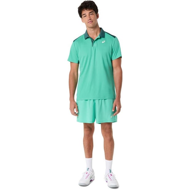 Green - Asics - Court Polo Shirt Mens