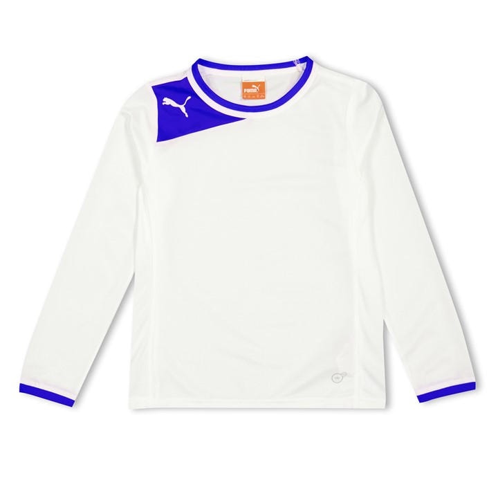 Puma Boys White (13) Fb Powercat 5.12 Ls Shirt  in Size 7 - 8 Years, Sports Direct