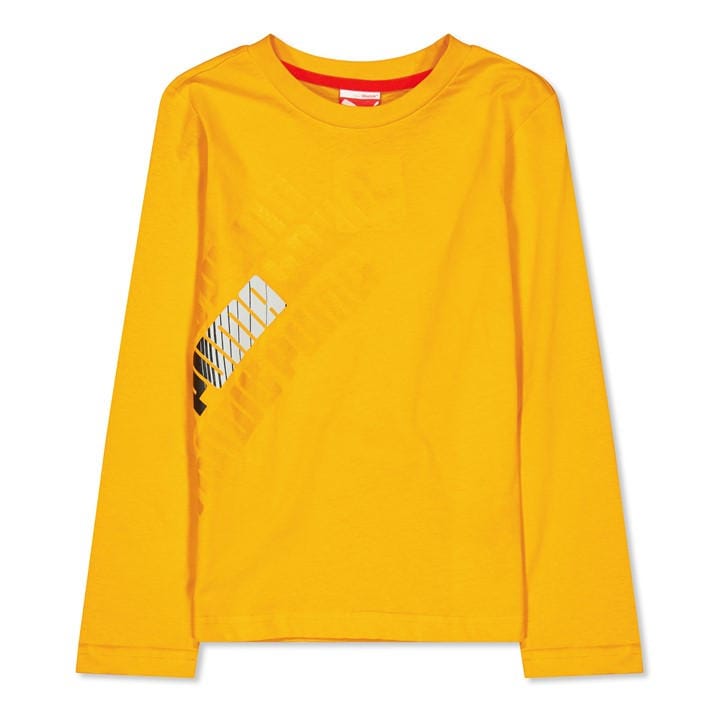 Puma Boys Orange Graphic Ls Tee  in Size 9 - 10 Years, Sports Direct