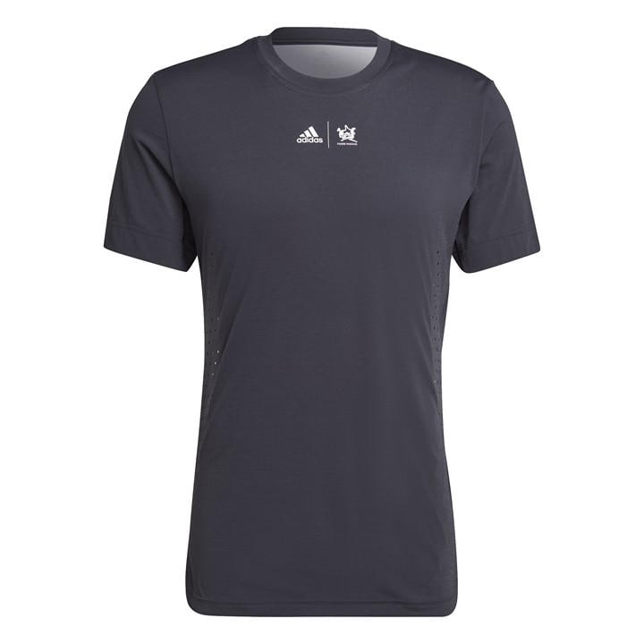 Adidas  Grey New York Graphic Tennis Tee in Size XS, Sports Direct