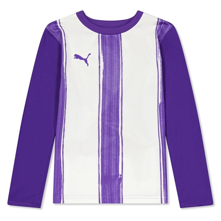 Puma Boys Purple Striped Ls Shirt  in Size 14 Years, Sports Direct