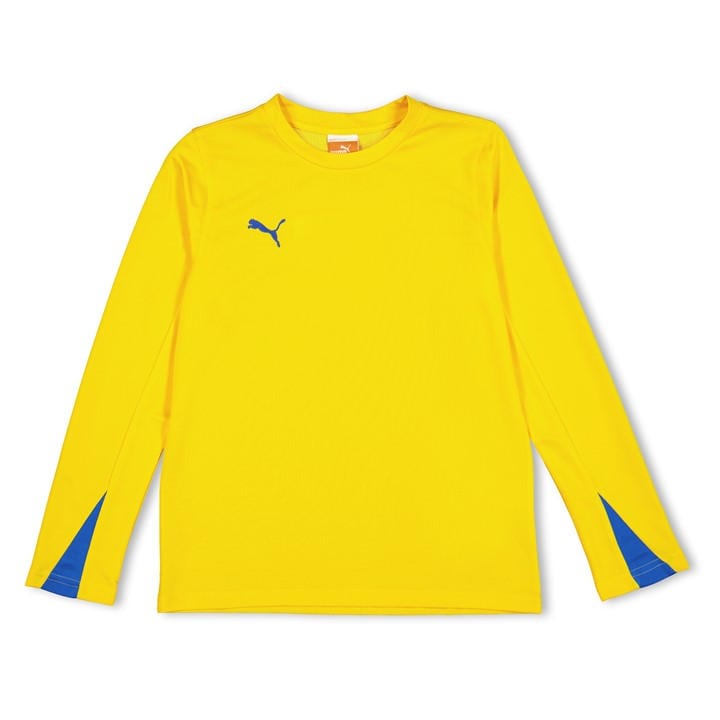 Puma  Kids Yellow ' Team Long Sleeve Performance Gym Top in Size 11 - 12 Years, Sports Direct
