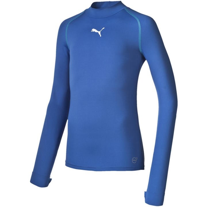 Puma Boys Blue (5) Tb Ls Tee Warm (Vent)  in Size 7 - 8 Years, Sports Direct
