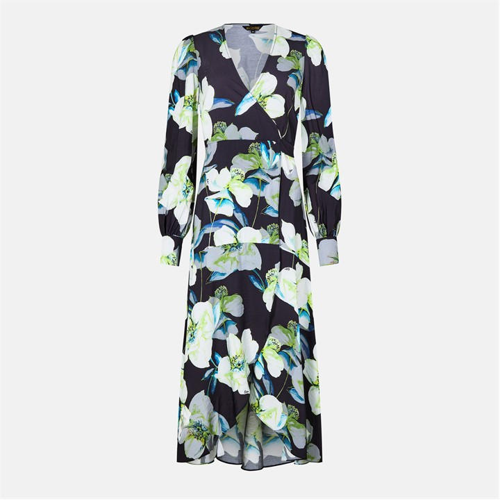 Biba Women's  Printed Wrap Dress in Size 8, Sports Direct