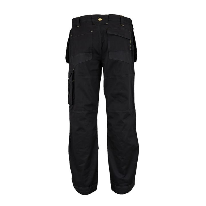 Dunlop Men's Black On Site Work Trousers in Size L, Sports Direct