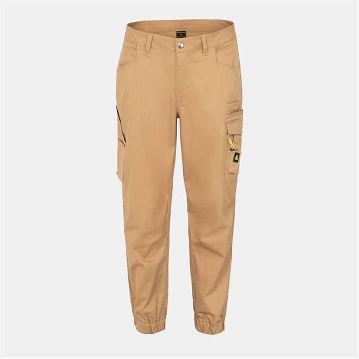 Dunlop Men' Beige Elasticated Cuff Work Trousers in Size S, Sports Direct