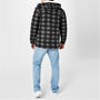 Black - Dunlop - Full Zip Checked Hoodie Mens