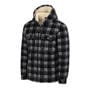 Black - Dunlop - Full Zip Checked Hoodie Mens