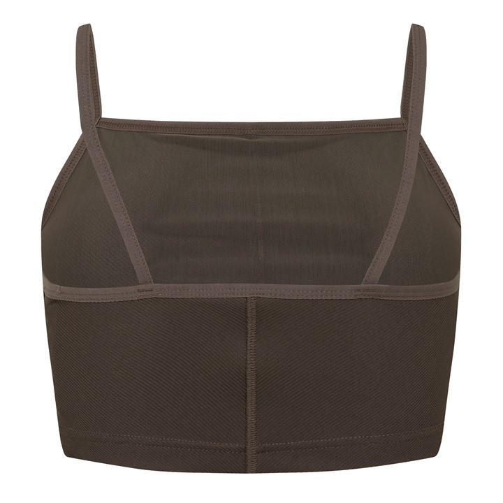 Reebok Women's Brown Yoga Rib Crop Top in Size 8, Sports Direct