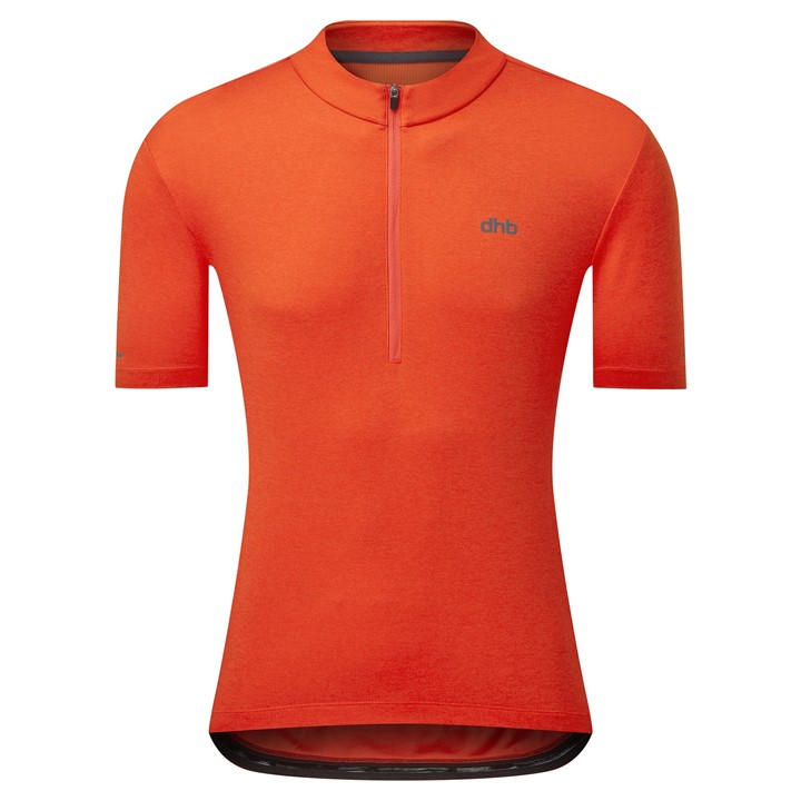 Dhb Men's Orange 1/4 Zip Short Sleeve Jersey 2.0 in Size XS, Sports Direct