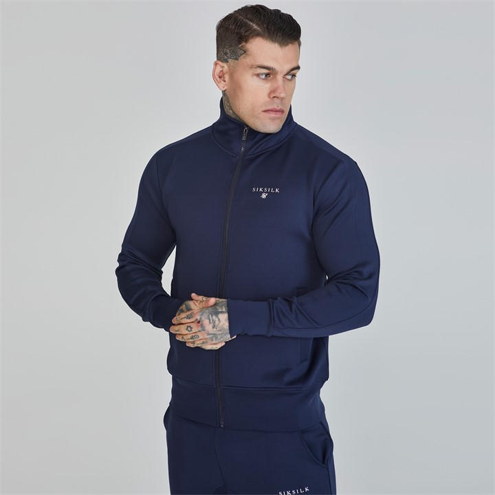 Siksilk Men' Blue Tracksuit Top in Size S, Sports Direct