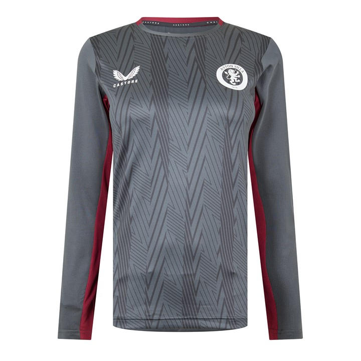 Aston Villa  Women's   Long Sleeve Licensed T-Shirt, Football by Castore in Size 18, Sports Direct