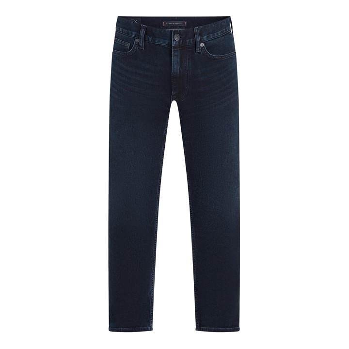Tommy Hilfiger Men's Blue Denton Whiskered Straight Leg Jeans Small