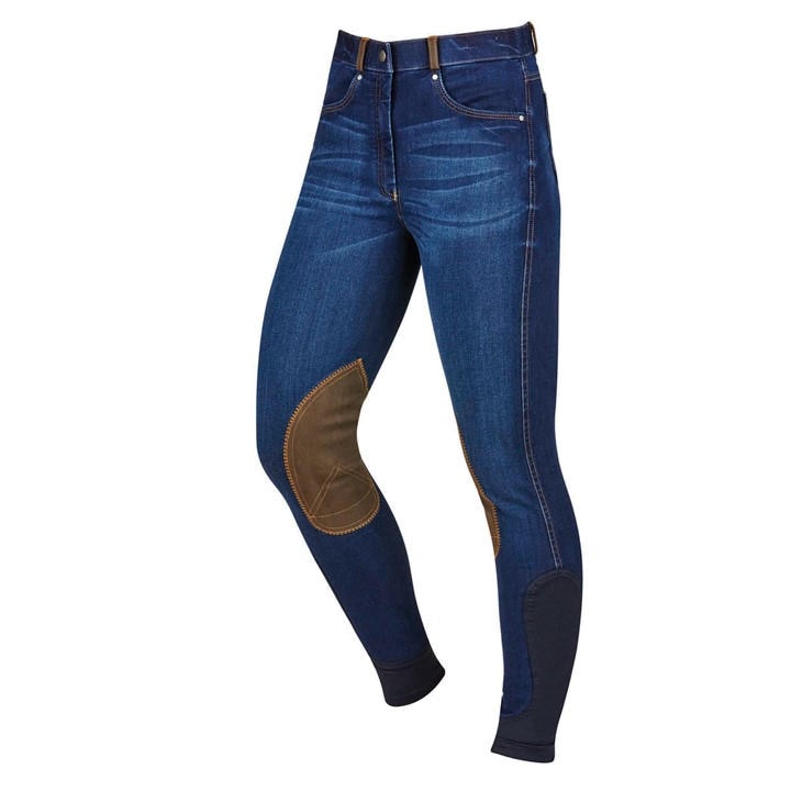 Dublin Women's Blue Shona Knee Patch Breeches in Size 8 (26 in), Sports Direct