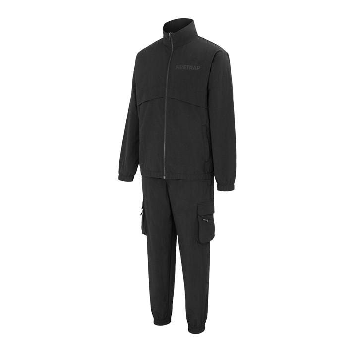 Firetrap Men's Black Zip Tracksuit in Size L, Sports Direct