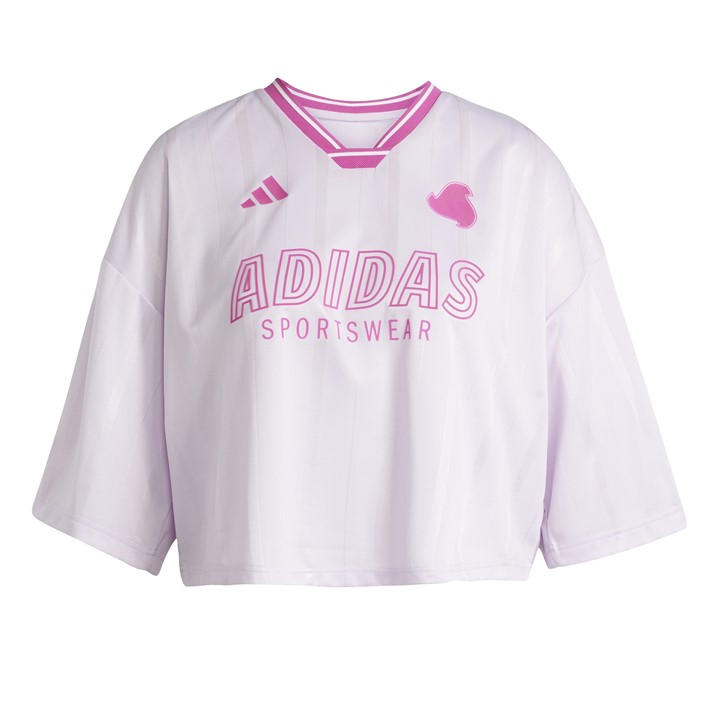 Adidas Women's Pink Tiro Cropped T-Shirt Crop Top in Size L, Sports Direct