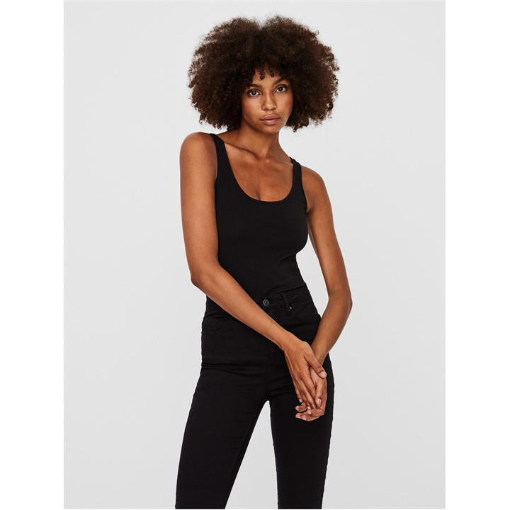 Vero Moda Women's Black Tank Vest in Size 12, Sports Direct