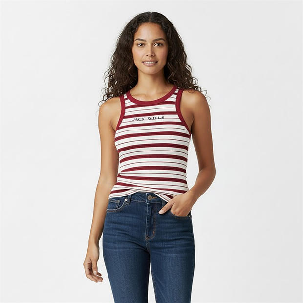Red Stripe - Jack Wills - Women's JW Striped Vest