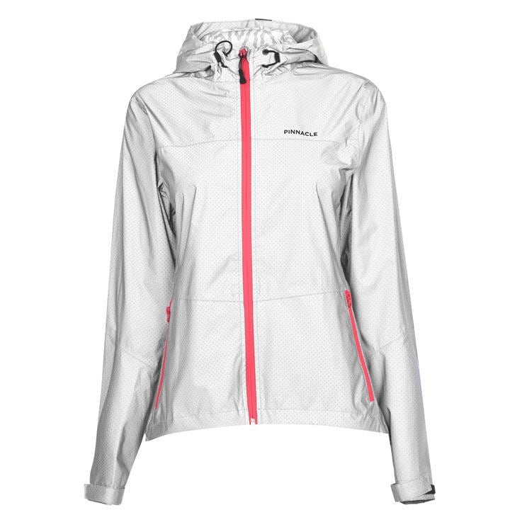 Pinnacle Women's Silver Fully Reflective Waterproof Long Sleeve Performance Cycling Jacket in Size 10, Sports Direct