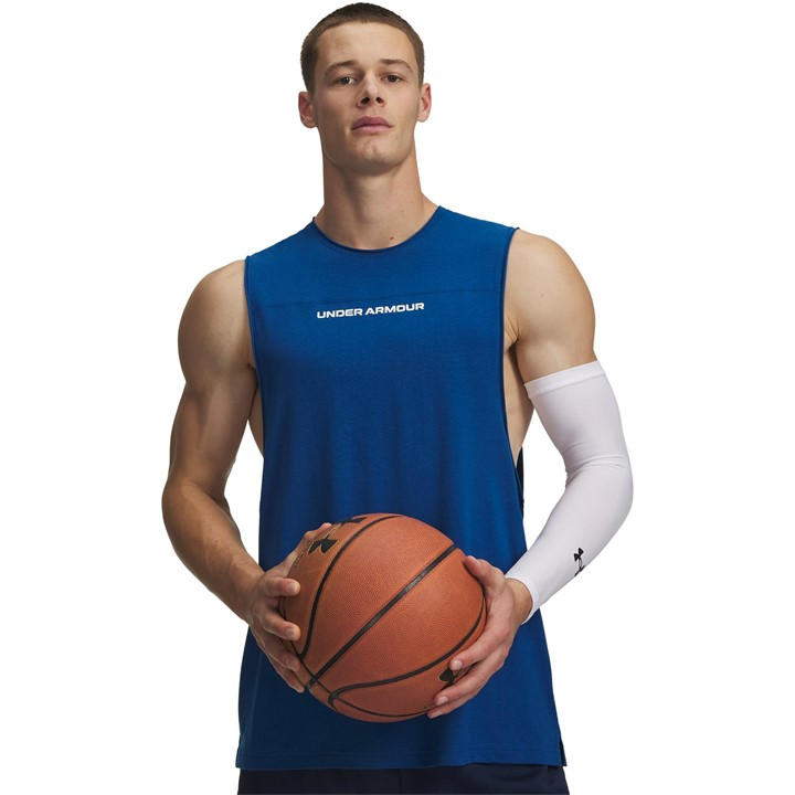 Under Armour Men's Blue Performance Basketball Jersey in Size L, Sports Direct