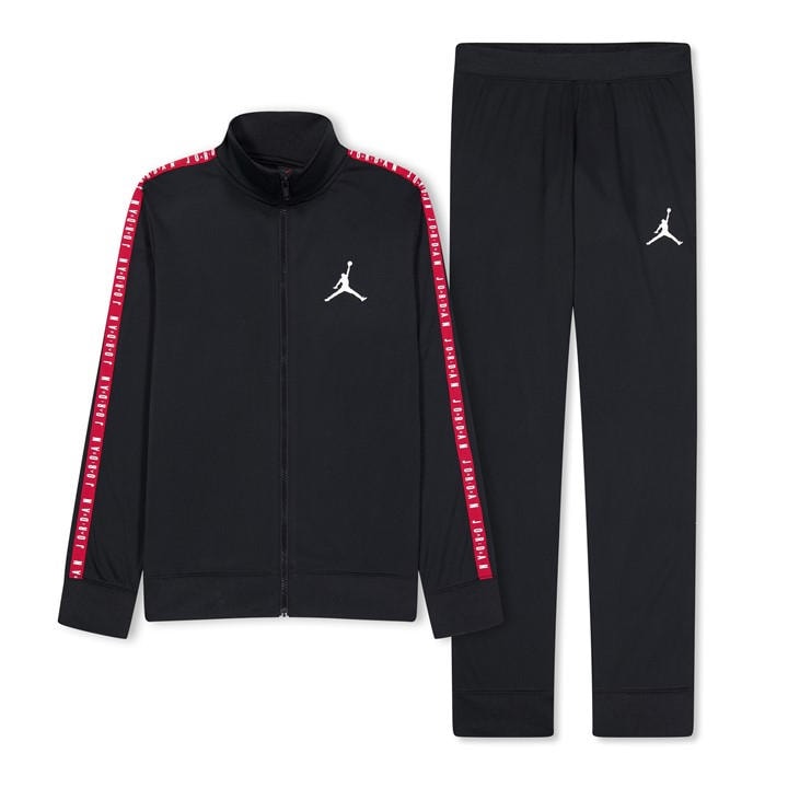 Air Jordan Boys Black Aj Tape Tracksuit  in Size 11 - 12 Years, Sports Direct