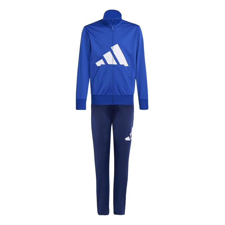 Adidas  Kids Blue Linea Poly Tracksuit  in Size 9 - 10 Years, Sports Direct