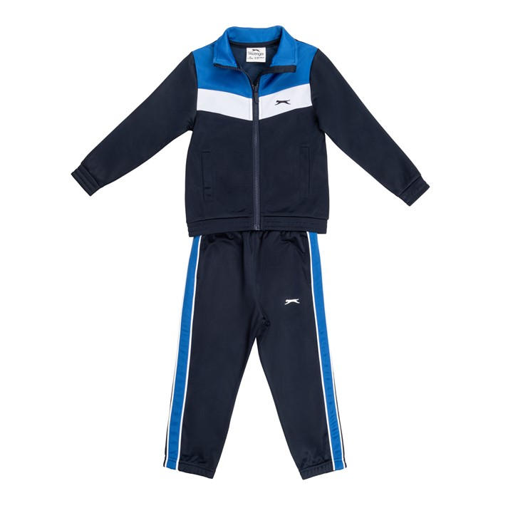 Slazenger Boys Blue Polyester Tracksuit  in Size 11 - 12 Years, Sports Direct
