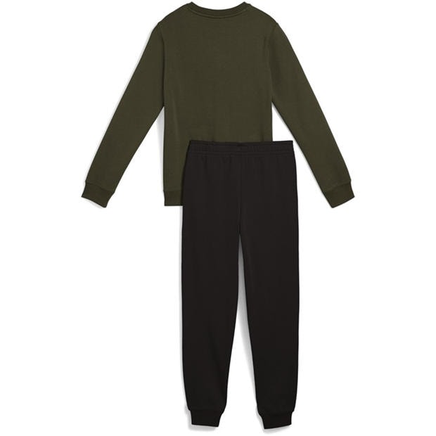 Modrá/Zelená - Puma - Ess No. 1 Logo Crew Fleece Tracksuit