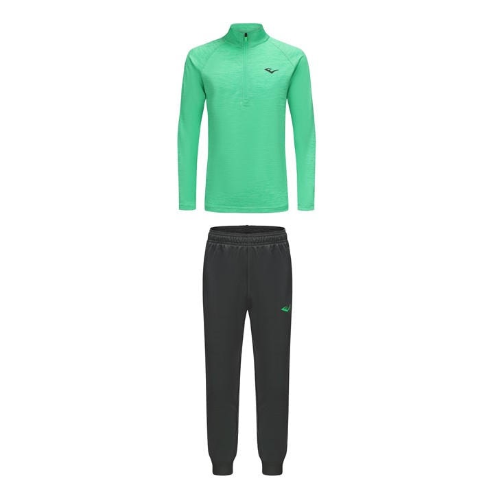 Everlast Boys Green 1/4 Z Tsuit in Size 13 - 14 Years, Sports Direct
