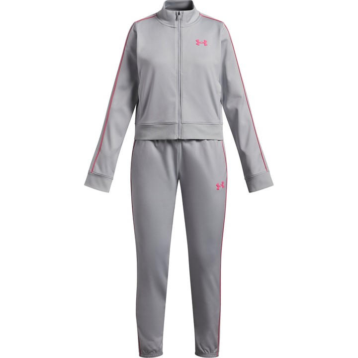 Under Armour Girls Grey Kids' Icon Knitted Cropped Full Tracksuit in Size 13 - 14 Years, Sports Direct