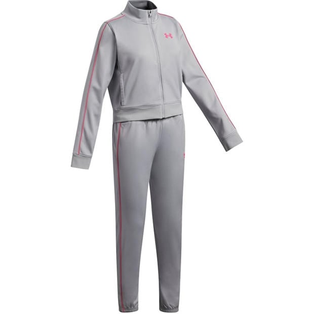 Gray - Under Armour - Kids' Icon Knitted Cropped Full Tracksuit