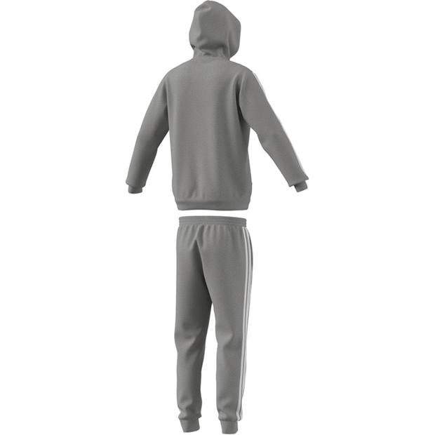 Grey/Black - adidas - 3S Fleece Tracksuit Mens