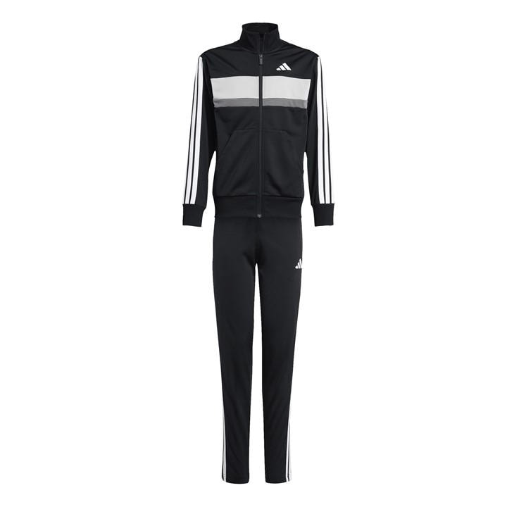 Adidas Boys Black 3S Essentials Tiberio Tracksuit in Size 11 - 12 Years, Sports Direct