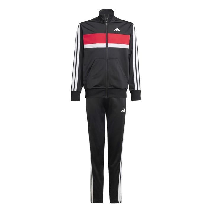 Adidas Boys Black 3S Essentials Tiberio Tracksuit in Size 9 - 10 Years, Sports Direct