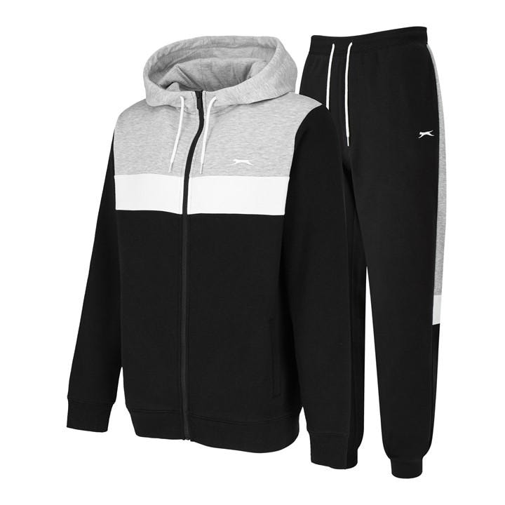 Slazenger Men's Black Full Zip Tracksuit in Size XL, Sports Direct