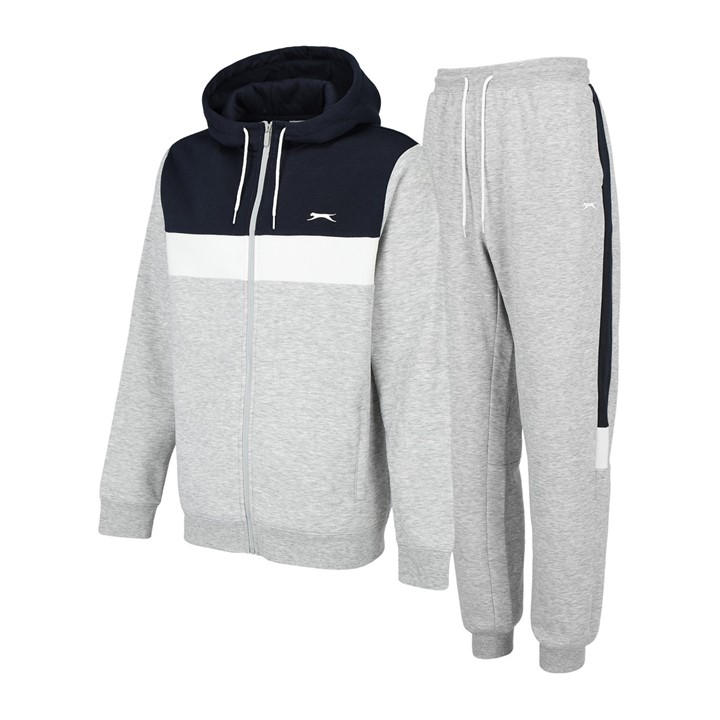 Slazenger Men's Grey Full Zip Tracksuit in Size XL, Sports Direct