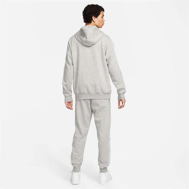 Dk Grey/White - Nike - Club Fleece Mens Graphic Hooded Tracksuit
