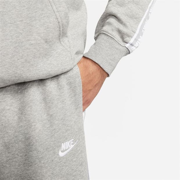 Dk Grey/White - Nike - Club Fleece Mens Graphic Hooded Tracksuit