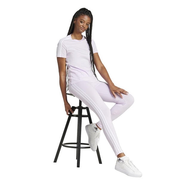 Ice Lavender - adidas - Future Icons 3-Stripes Leggings Womens