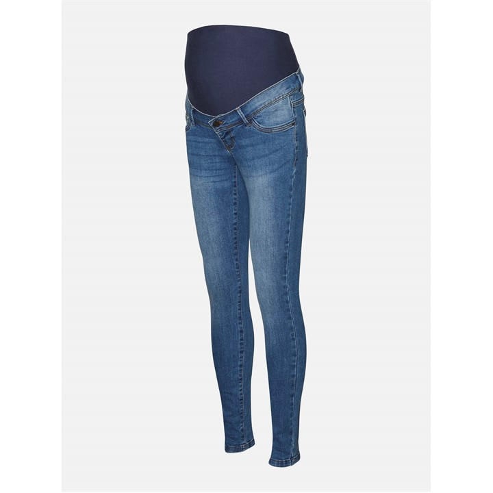 Mamalicious Women's Blue Maternity Mila Slim Jeans in Size 12, Sports Direct