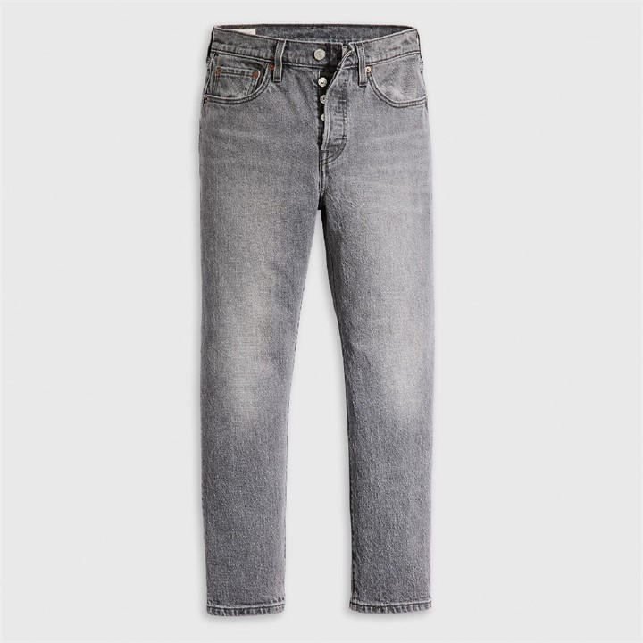 Levis Women's Grey 501 Cropped Jeans in Size 32 S, Sports Direct