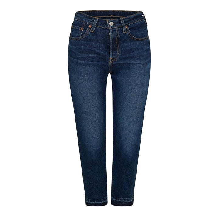 Levis Women's Blue 501 Cropped Jeans in Size 25 S, Sports Direct