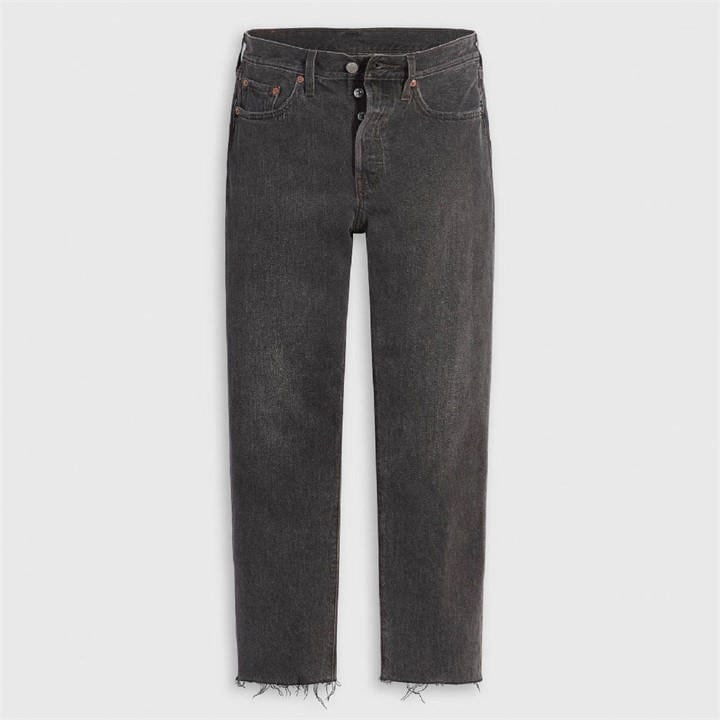 Levis Women's Grey 501 Cropped Jeans in Size 30 S, Sports Direct