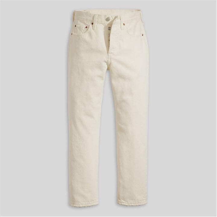 Levis Women's Cream 501 Cropped Jeans in Size 30 S, Sports Direct