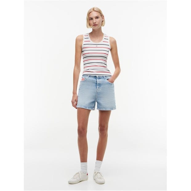 Ecru Stripe - Tommy Jeans - Essentials Rib Tank Top