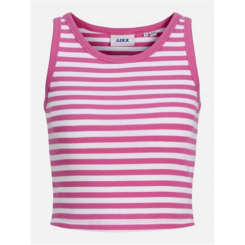 JJXX - Women's Fallon Stripe Rib Strappy Crop Top