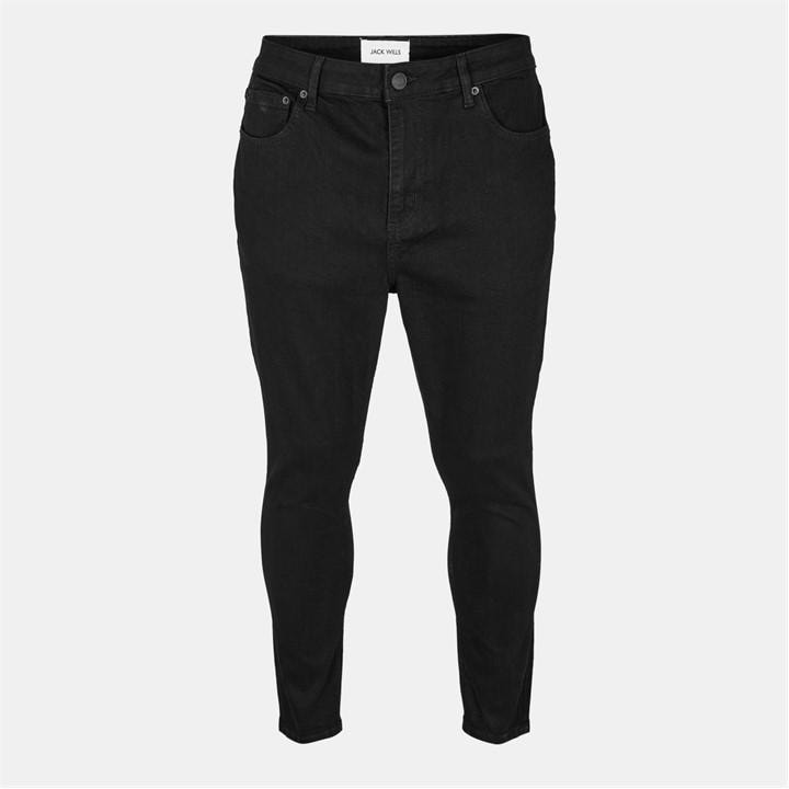 Jack Wills Men's Black Jack Skinny Jeans in Size 28 R, Sports Direct