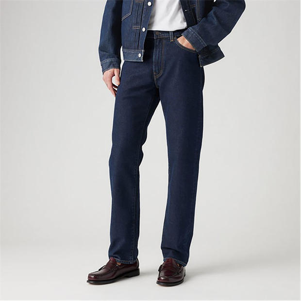 Blue - Levis - Men's 505 Deepest Blue Straight Leg Jeans