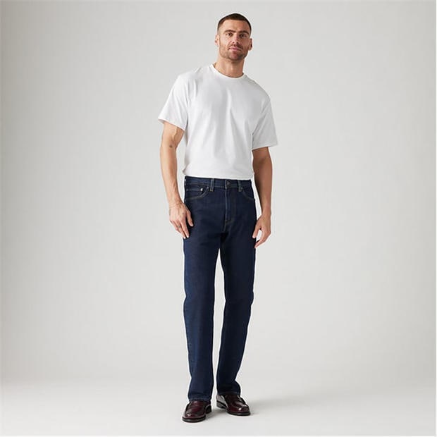 Blue - Levis - Men's 505 Deepest Blue Straight Leg Jeans