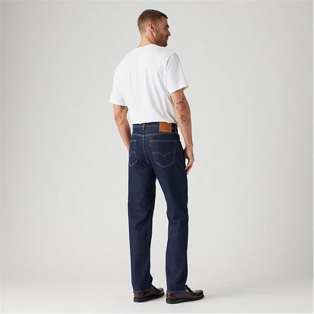 Blue - Levis - Men's 505 Deepest Blue Straight Leg Jeans